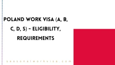 Poland Work VISA (A, B, C, D, S) - Eligibility, Requirements