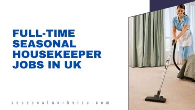 Full-Time Seasonal Housekeeper Jobs in UK