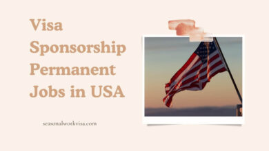 Visa Sponsorship Permanent Jobs in USA