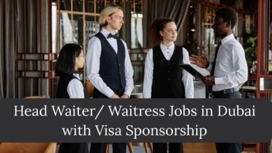 Head Waiter Waitress Jobs in Dubai with Visa Sponsorship