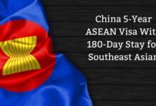 China 5-Year ASEAN Visa With 180-Day Stay for Southeast Asian