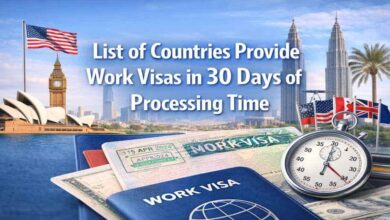 List of Countries Provide Work Visas in 30 Days of Processing Time