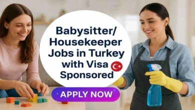 Babysitter Housekeeper Jobs in Turkey with Visa Sponsored