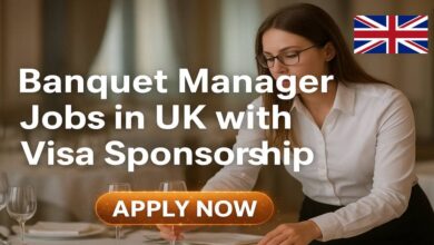 Banquet Manager Jobs in UK with Visa Sponsorship