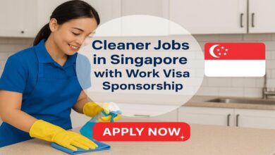 Cleaner Jobs in Singapore with Work Visa Sponsorship