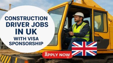Construction Driver Jobs in UK with Visa Sponsorship