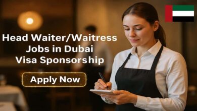 Head WaiterWaitress Jobs in Dubai Visa Sponsorship