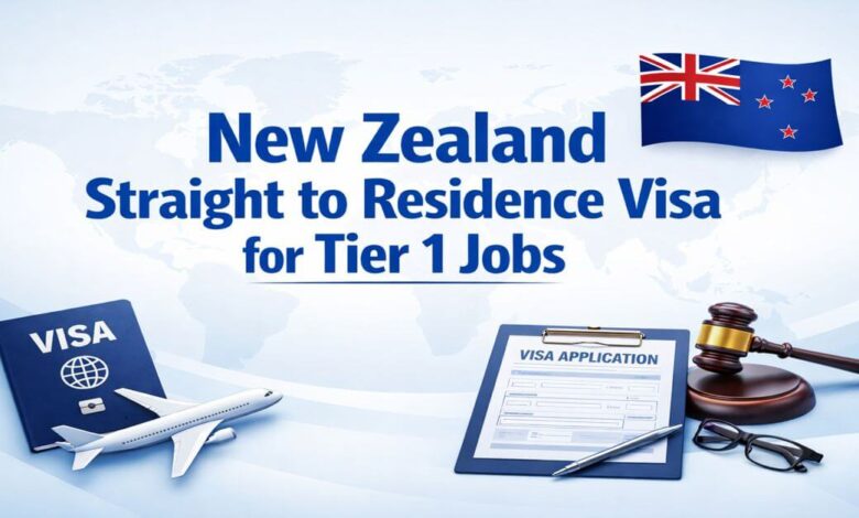 New Zealand Straight to Residence Visa for Tier 1 Jobs