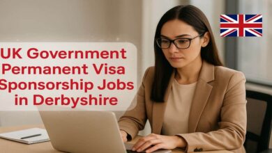 UK Government Permanent Visa Sponsorship Jobs in Derbyshire
