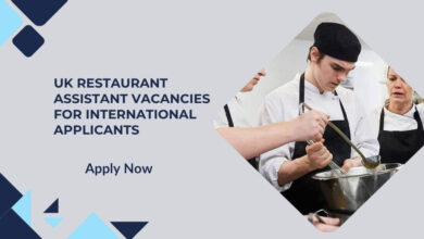 UK Restaurant Assistant Vacancies For International Applicants