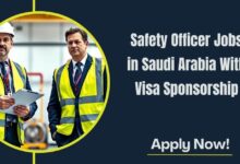 Safety Officer Jobs in Saudi Arabia With Visa Sponsorship