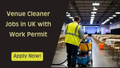 Venue Cleaner Jobs in UK with Work Permit