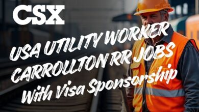 USA Utility Worker Carrollton RR Jobs With Visa Sponsorship