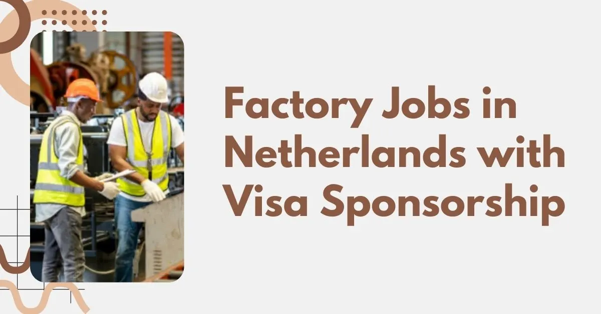 Factory Jobs in Netherlands with Visa Sponsorship