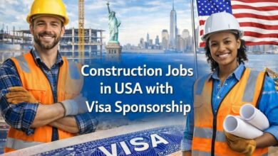Construction Jobs in USA with Visa Sponsorship