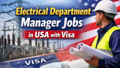 Electrical Department Manager Jobs in USA with Visa
