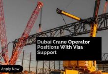 Dubai Crane Operator Positions With Visa Support