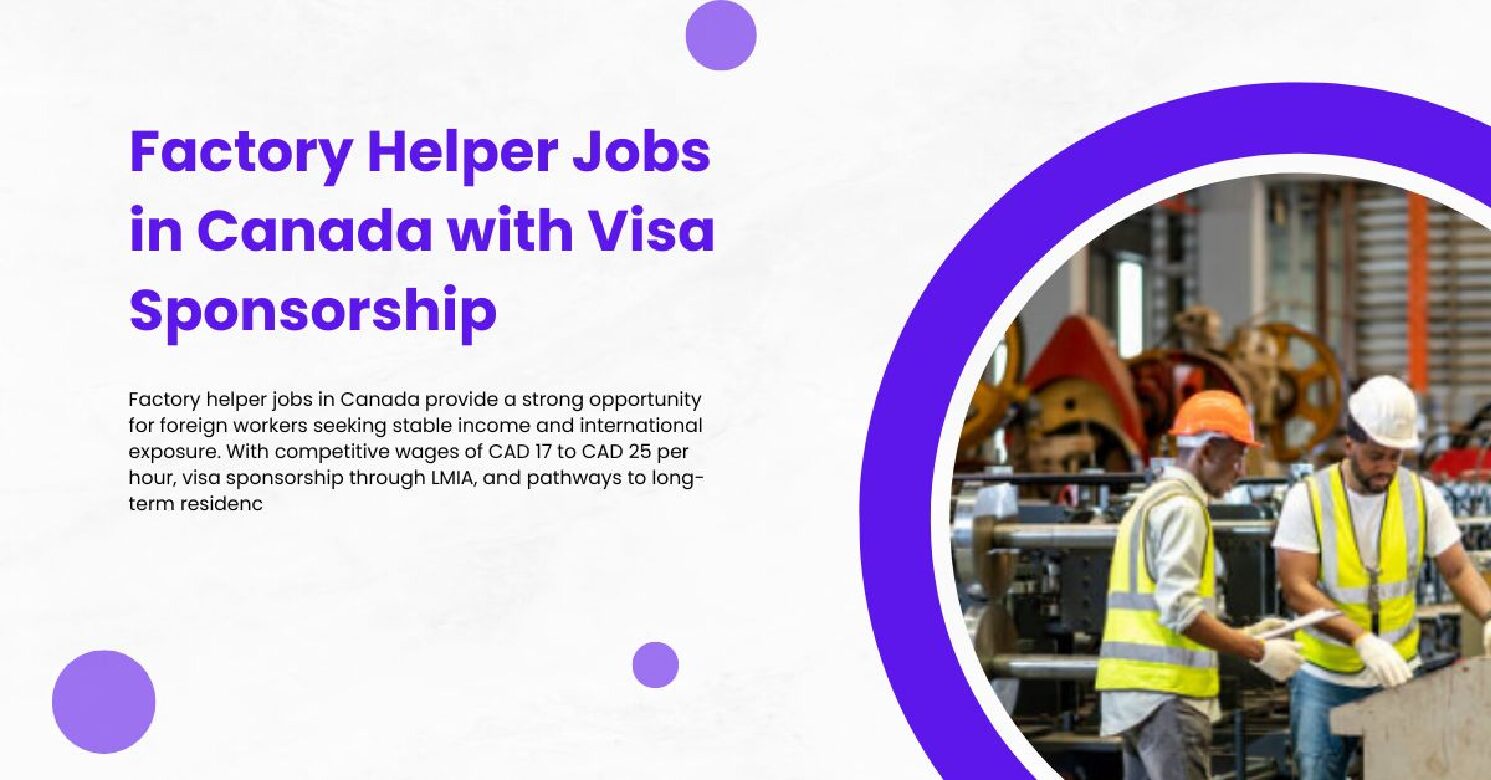 Factory Helper Jobs in Canada with Visa Sponsorship pdf
