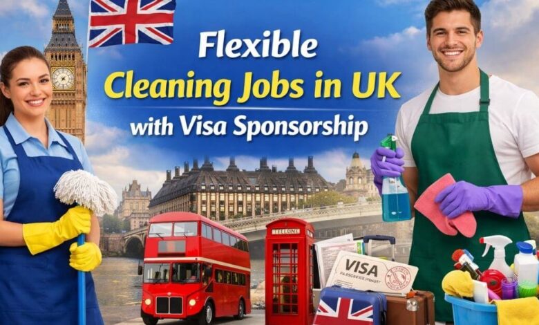 Flexible Cleaning Jobs in UK with Visa Sponsorship