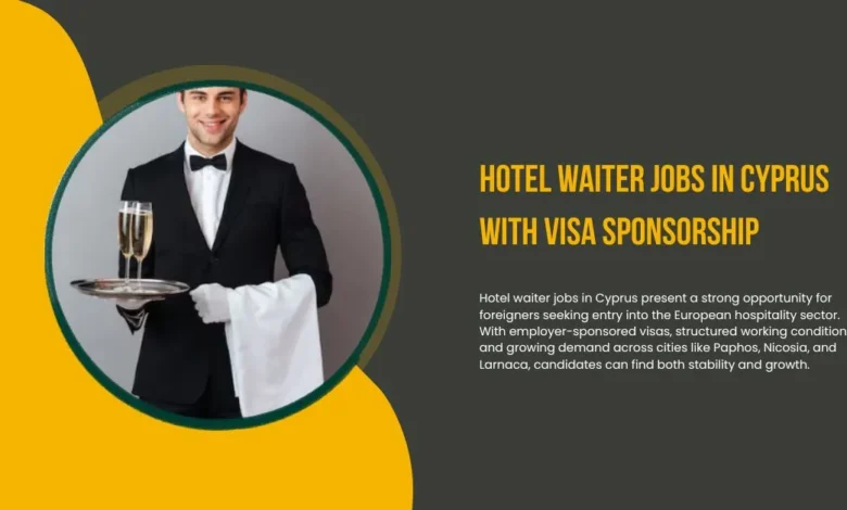 Hotel Waiter Jobs in Cyprus