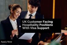 UK Customer Facing Hospitality Positions With Visa Support
