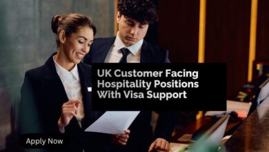 UK Customer Facing Hospitality Positions With Visa Support