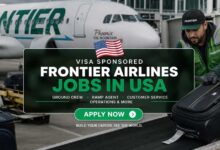 Visa Sponsored Frontier Airlines Jobs in USA