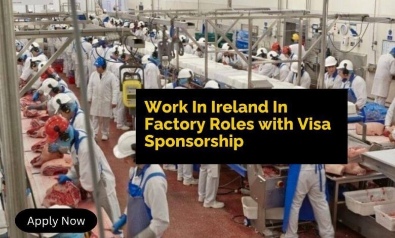 Work In Ireland In Factory Roles with Visa Sponsorship