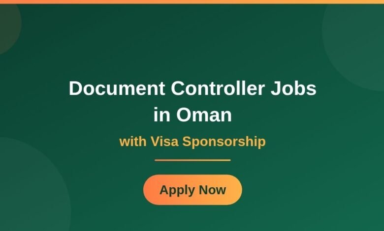Document Controller Jobs in Oman with Visa Sponsorship