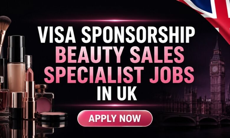 Visa Sponsorship Beauty Sales Specialist Jobs in UK