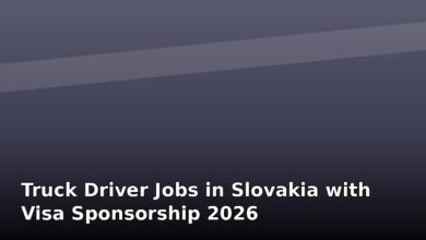 truck driver jobs in slovakia with visa sponsorship 2026