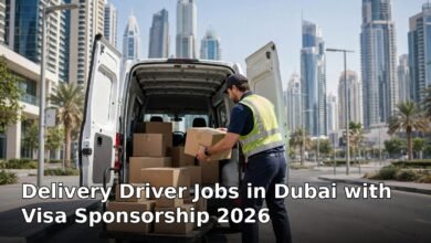 delivery driver jobs in dubai with visa sponsorship 2026