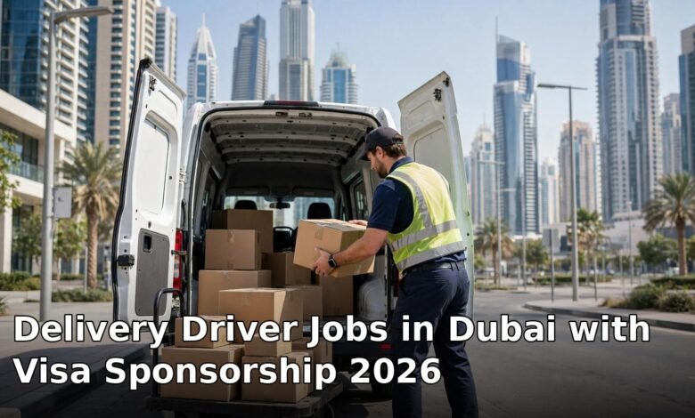 delivery driver jobs in dubai with visa sponsorship 2026
