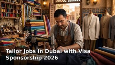 tailor jobs in dubai with visa sponsorship 2026