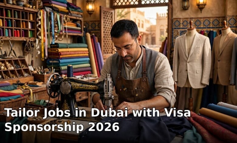 tailor jobs in dubai with visa sponsorship 2026