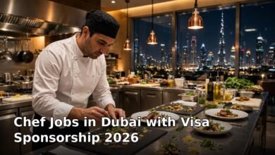 chef jobs in dubai with visa sponsorship 2026