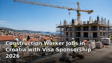construction worker jobs in croatia with visa sponsorship 2026