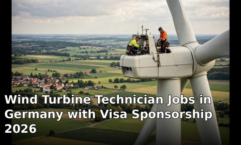 wind turbine technician jobs in germany with visa sponsorship 2026