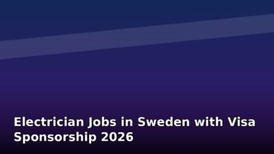 electrician jobs in sweden with visa sponsorship 2026