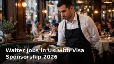 waiter jobs in uk with visa sponsorship 2026