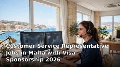 customer service representative jobs in malta with visa sponsorship 2026
