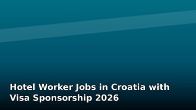 hotel worker jobs in croatia with visa sponsorship 2026