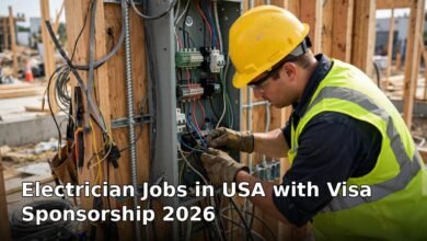 electrician jobs in usa with visa sponsorship 2026