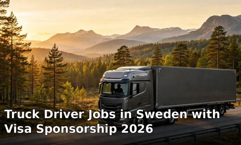 truck driver jobs in sweden with visa sponsorship 2026