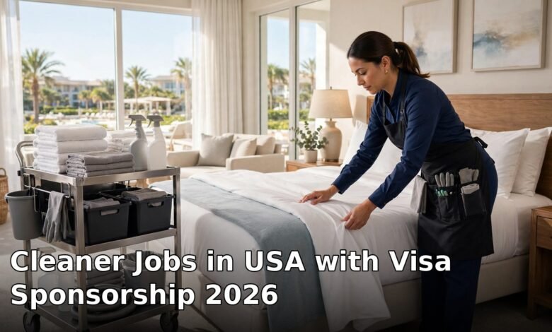 cleaner jobs in usa with visa sponsorship 2026