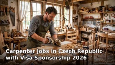 carpenter jobs in czech republic with visa sponsorship 2026