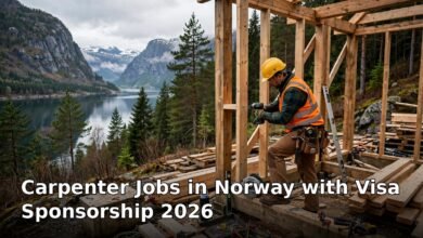 carpenter jobs in norway with visa sponsorship 2026