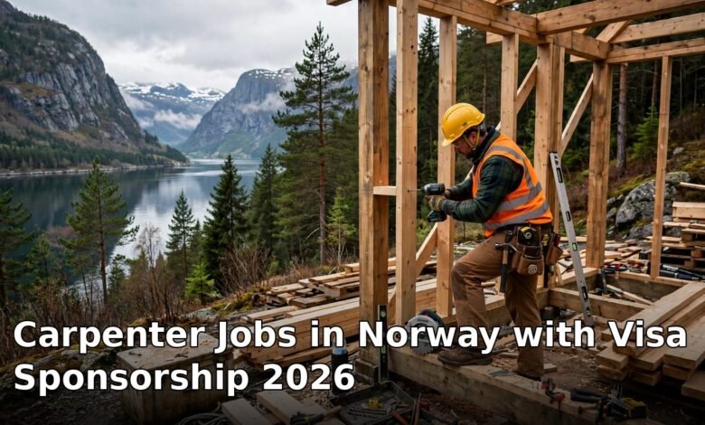 carpenter jobs in norway with visa sponsorship 2026