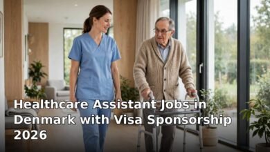healthcare assistant jobs in denmark with visa sponsorship 2026