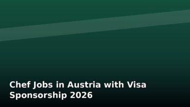 chef jobs in austria with visa sponsorship 2026